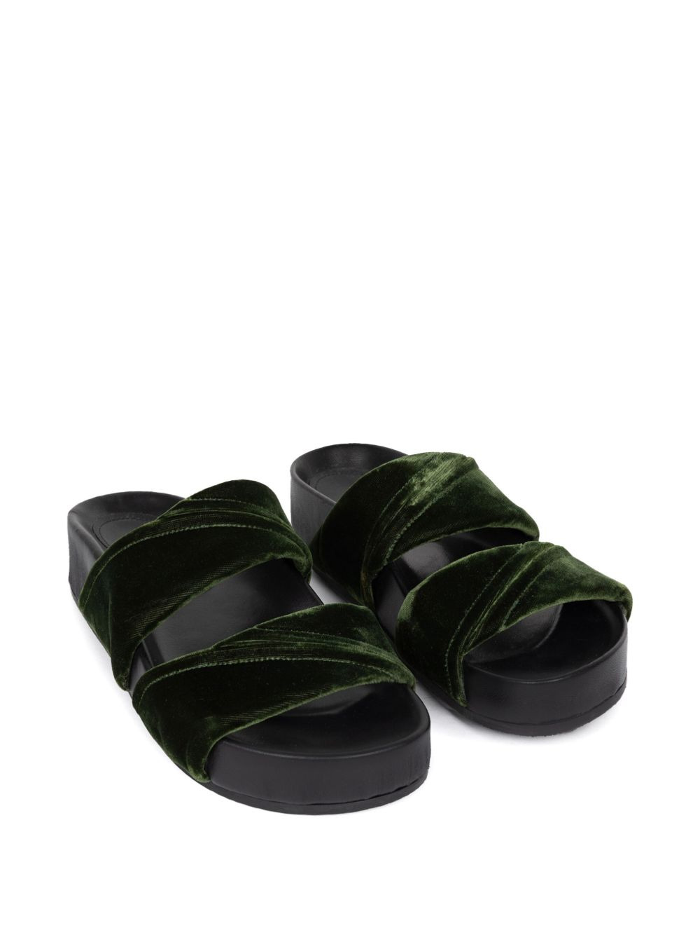 velvet twisted sandals - 2