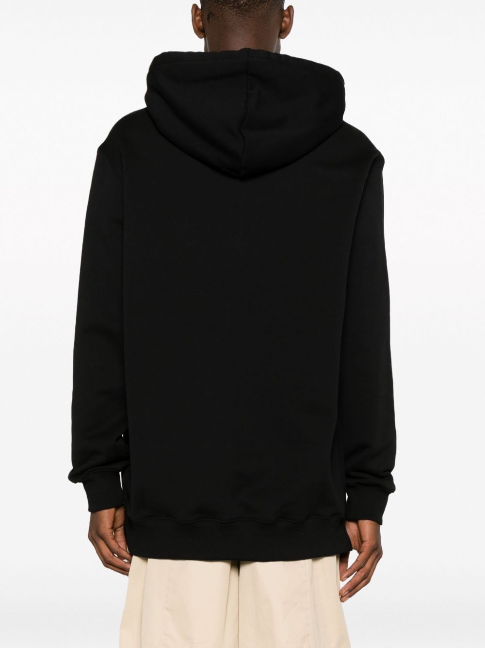 logo-appliqué cotton hoodie - 4