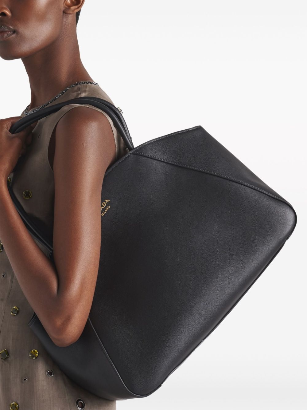 large leather tote bag - 3
