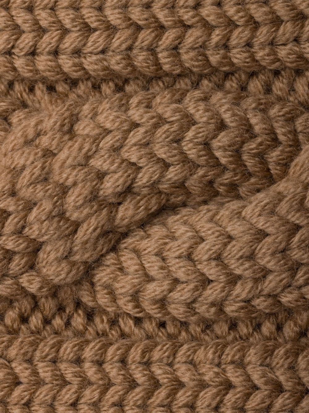 cable-knit triangle-logo headband - 3