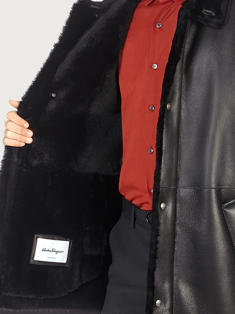 SHAVED SHEARLING COAT - 6