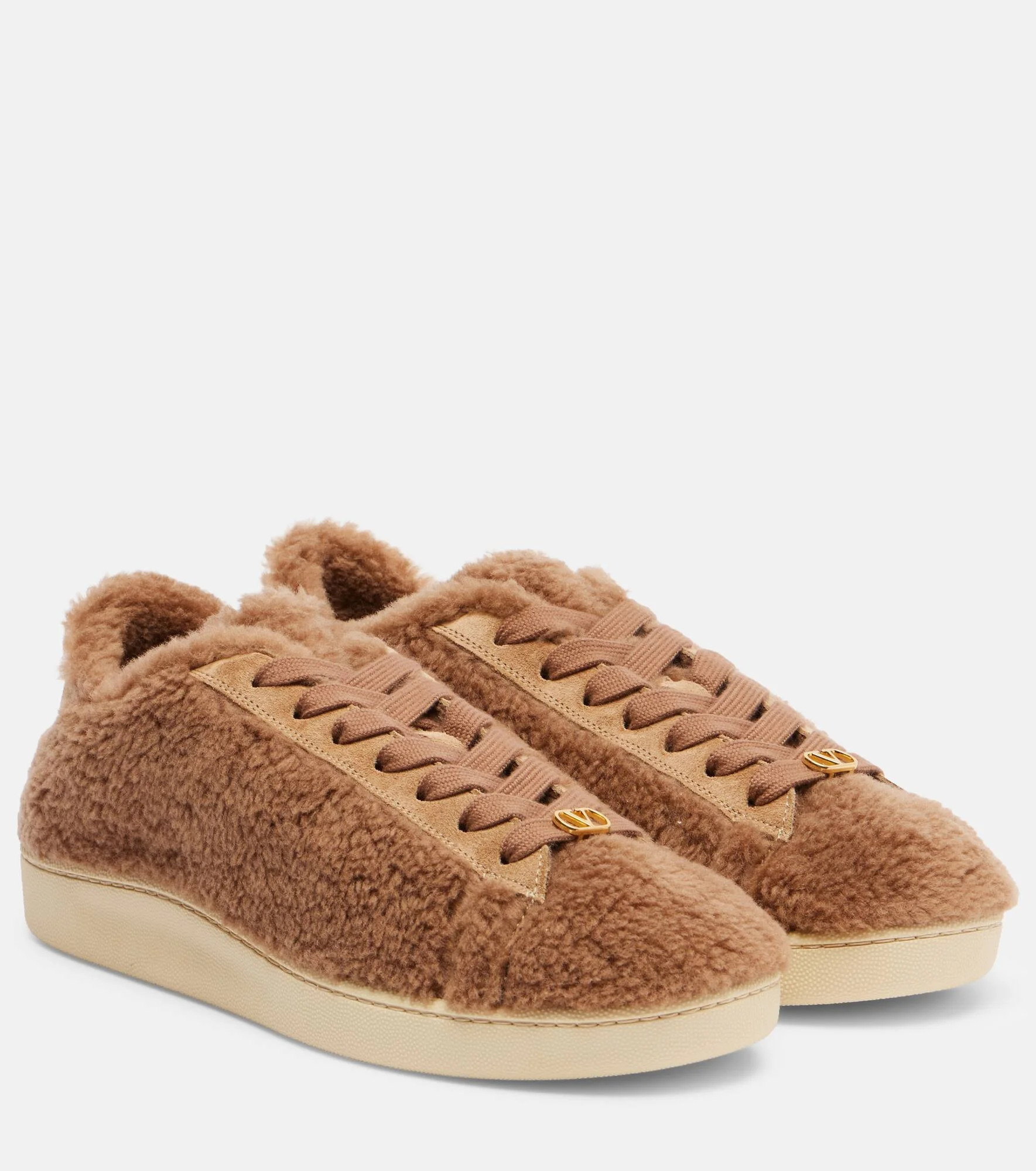 Royco VLogo suede-trimmed sneakers - 1
