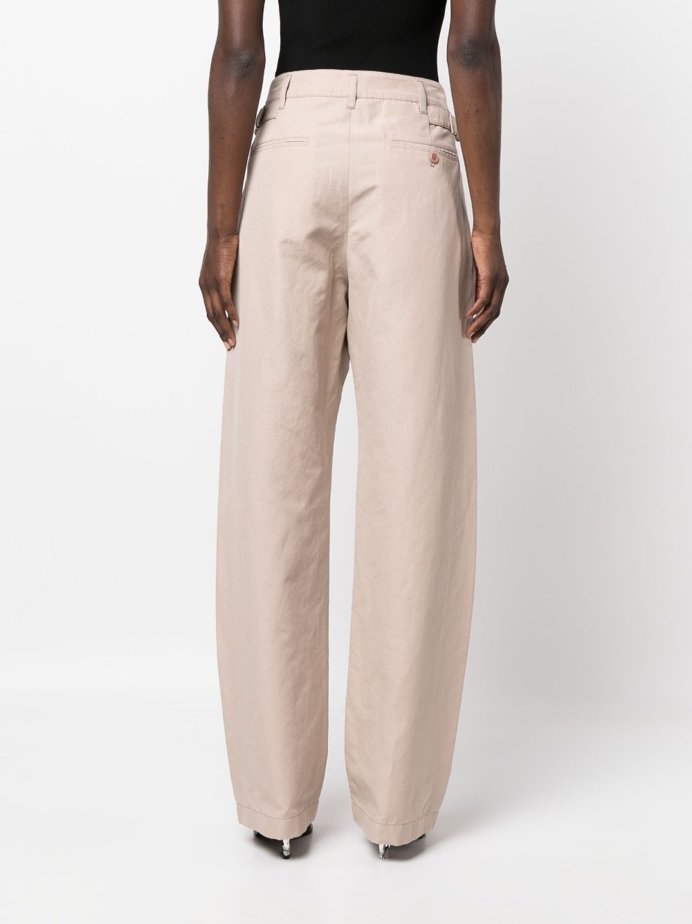 wide-leg high-waisted trousers - 4