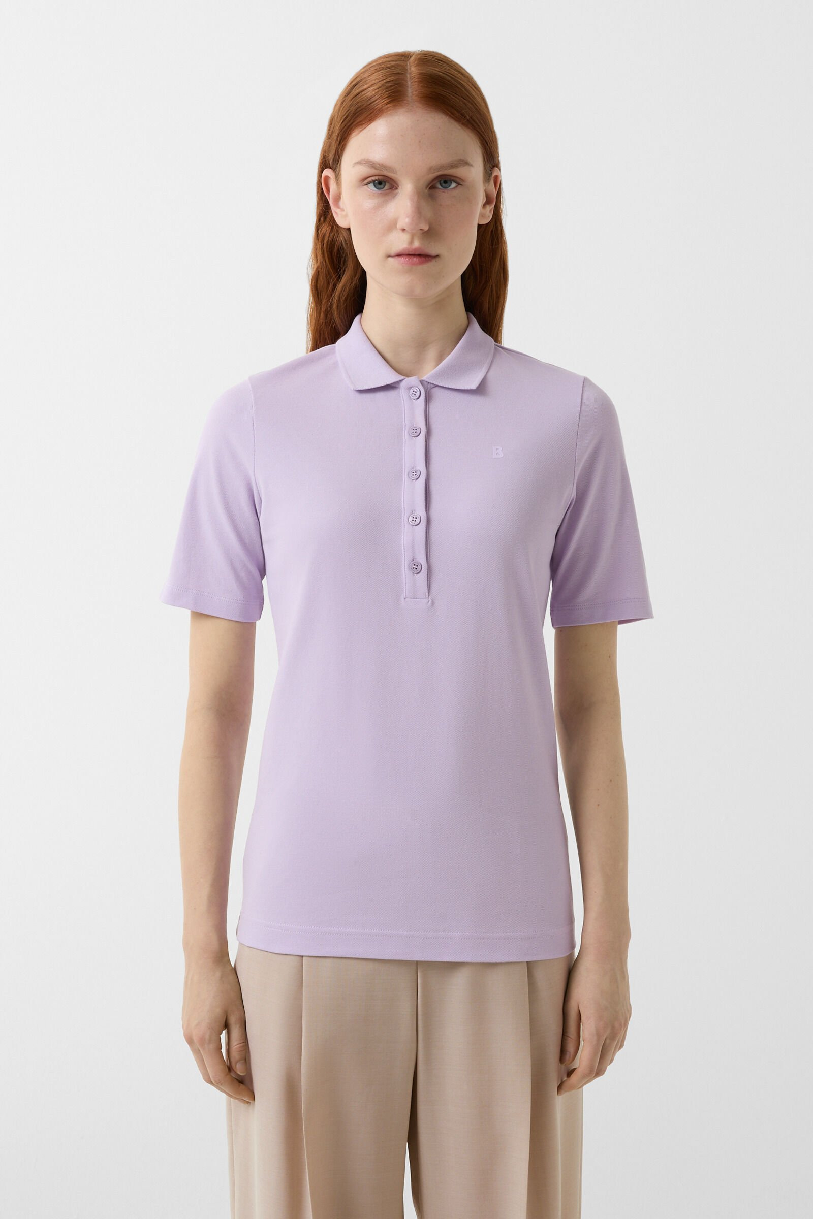 Malika polo shirt in Lilac - 2