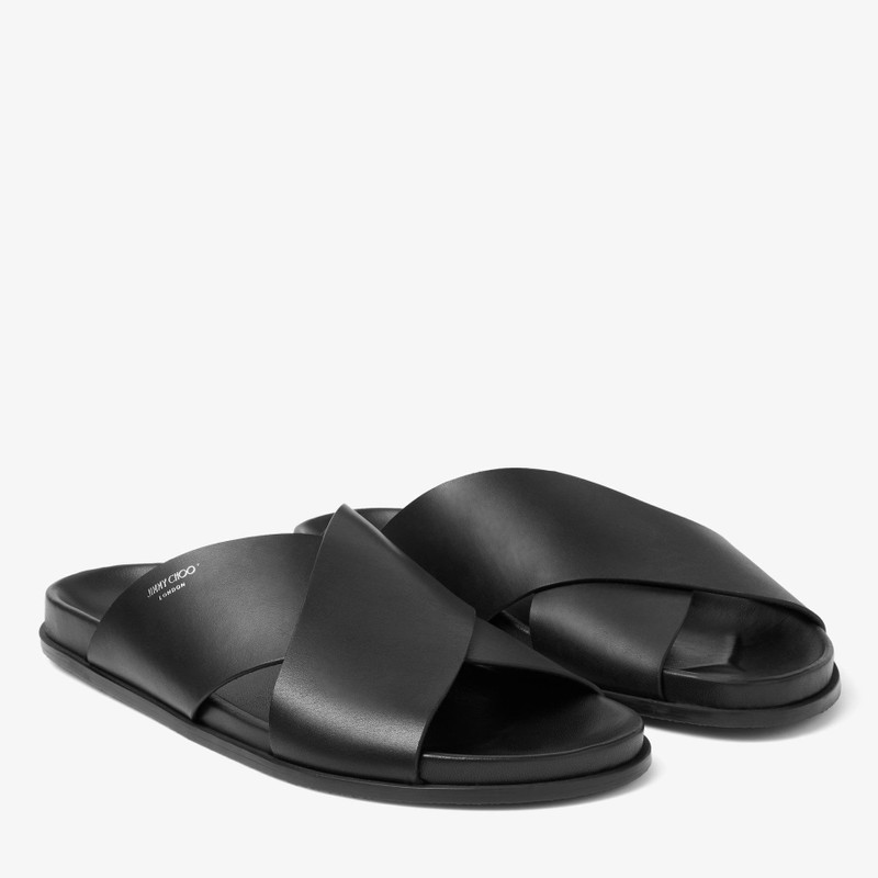 Sol Slide Black Vachetta Leather Slides 2
