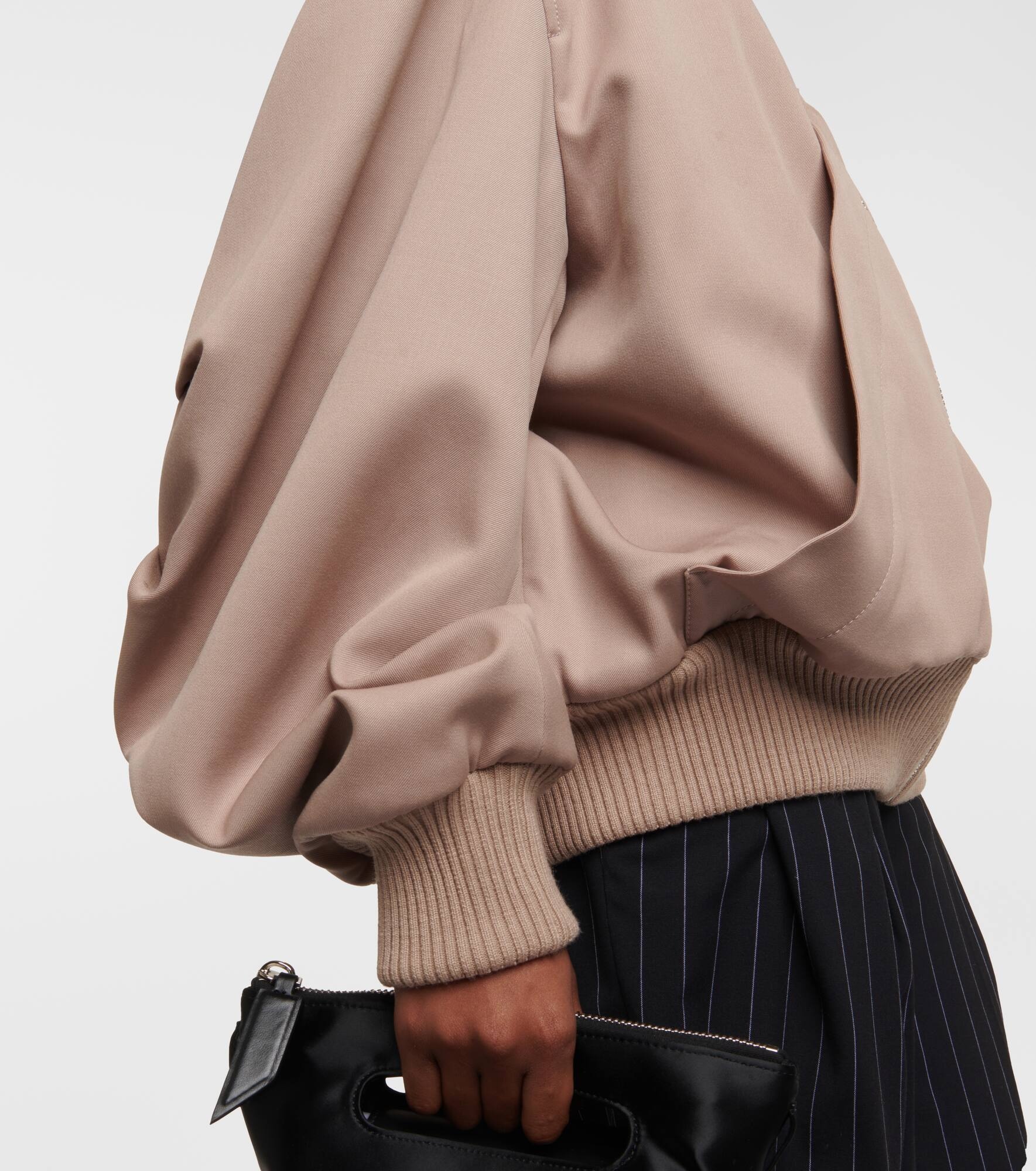 Bomber wool gabardine jacket - 5