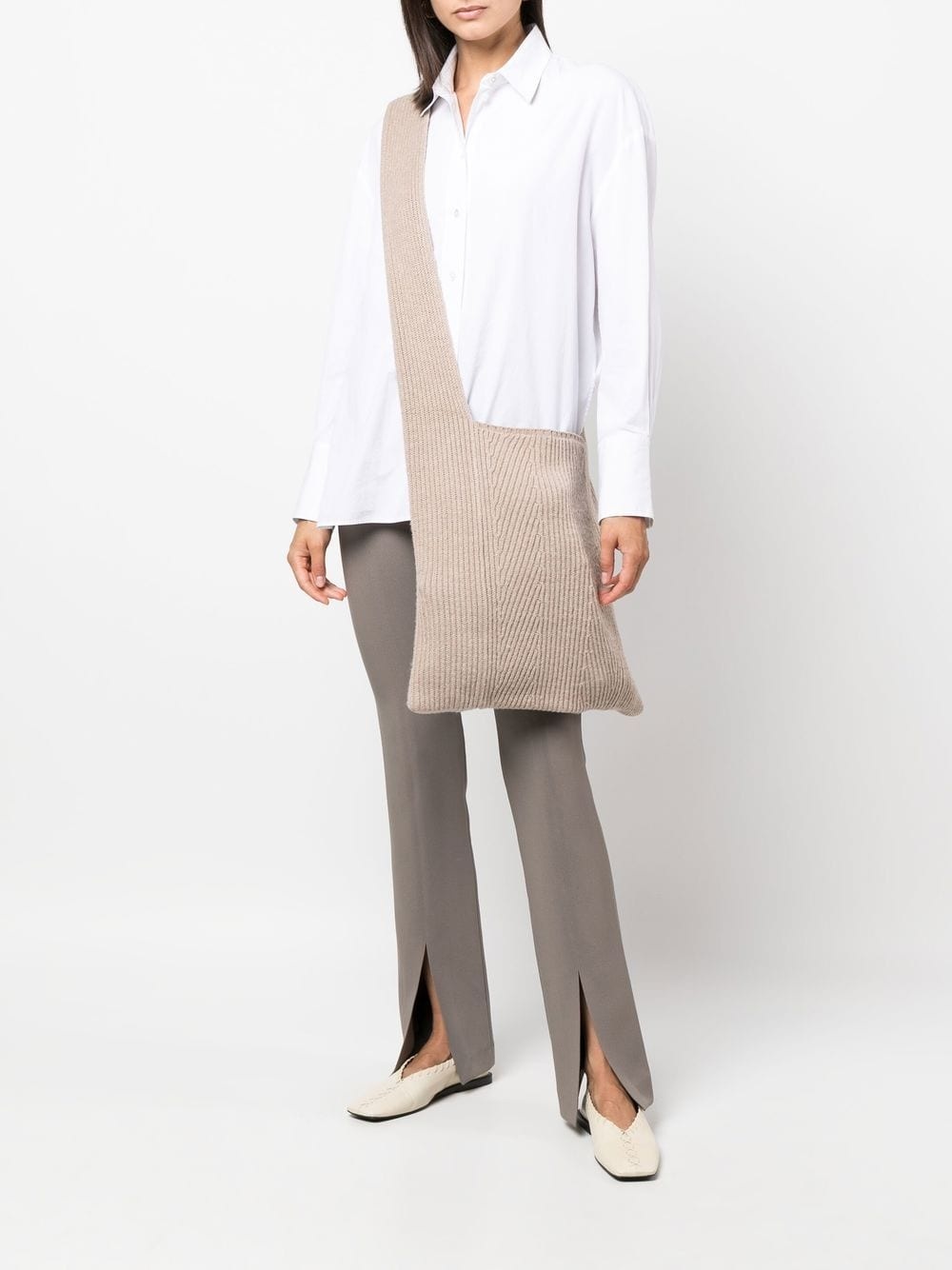 ribbed-knit tote bag - 2