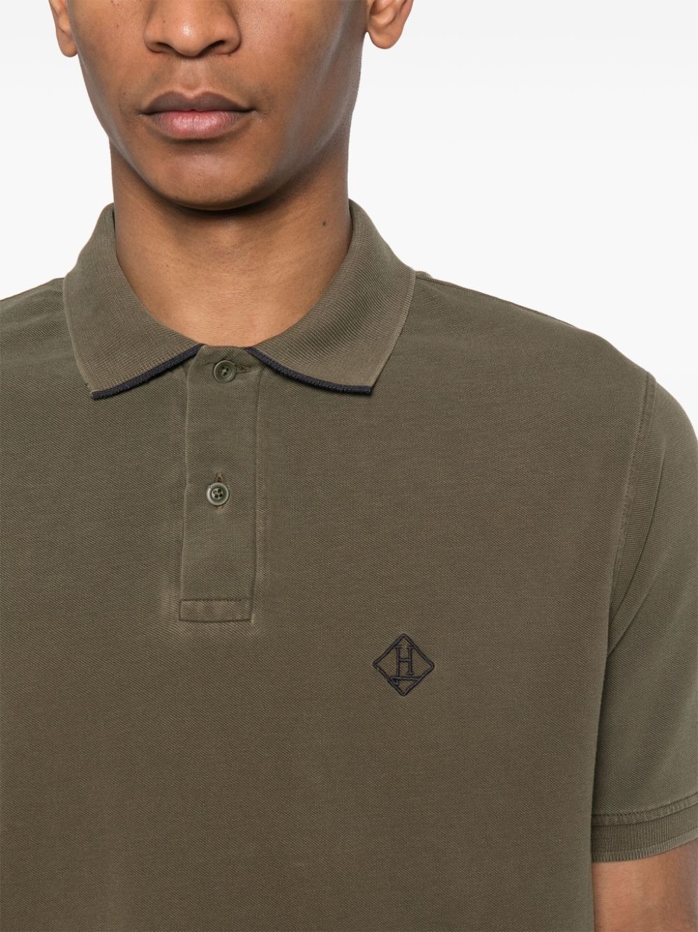 embroidered-logo polo shirt - 5
