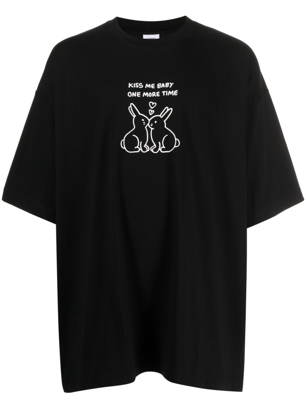 slogan-print cotton T-shirt - 1