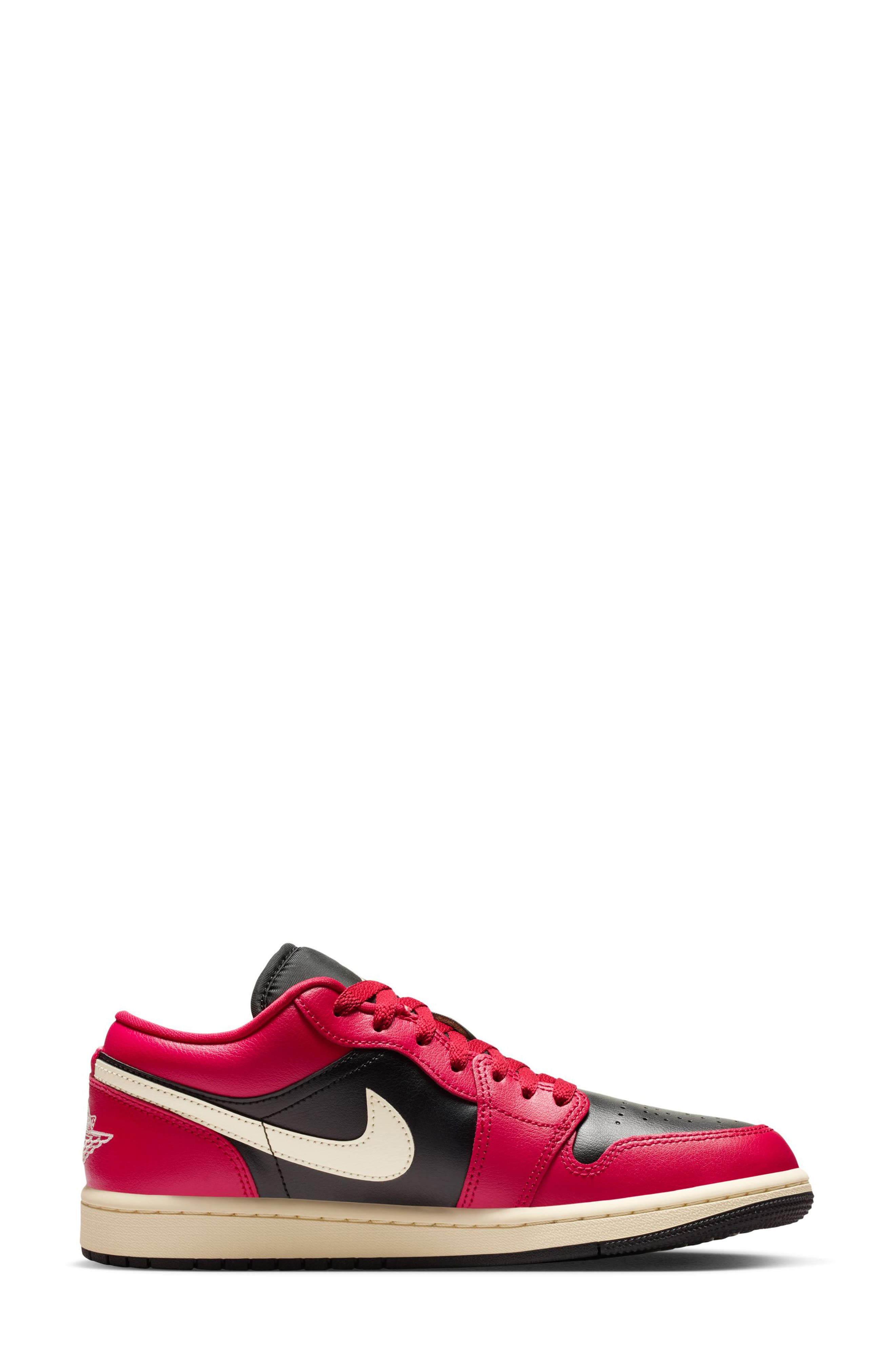 Air Jordan 1 Low Sneaker in Mystic Hibiscus/Milk/Black at Nordstrom - 6