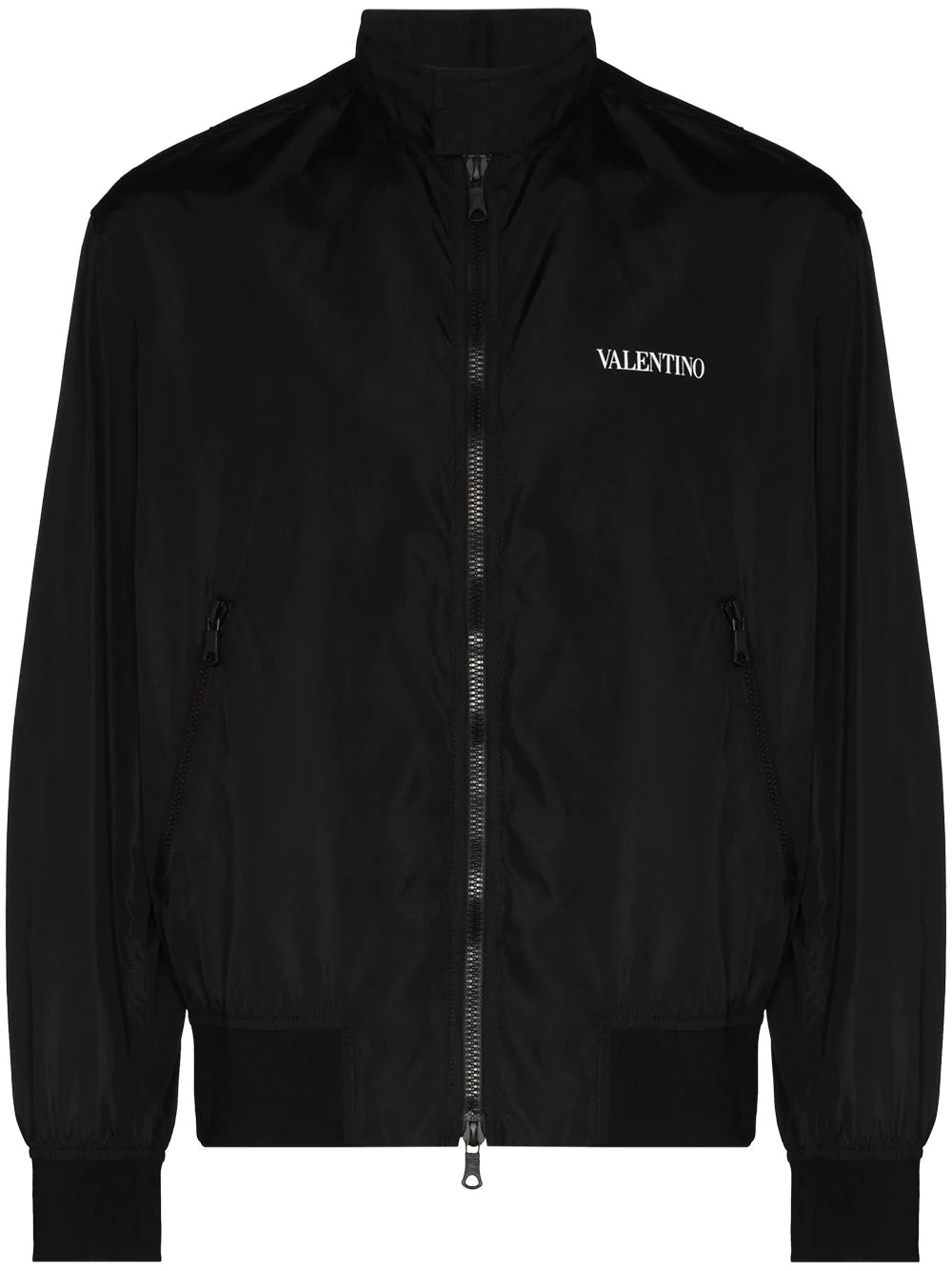 logo-print zip-up bomber jacket - 1