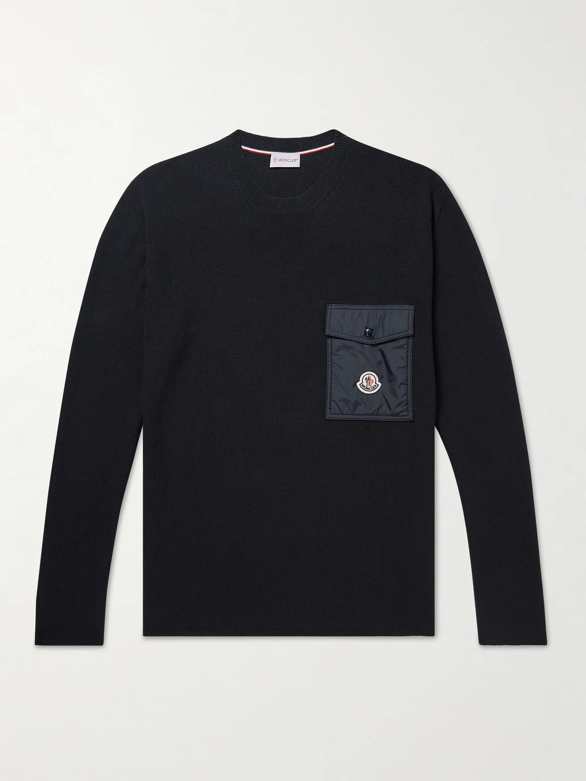 Logo-Appliquéd Shell-Trimmed Cotton Sweater - 1