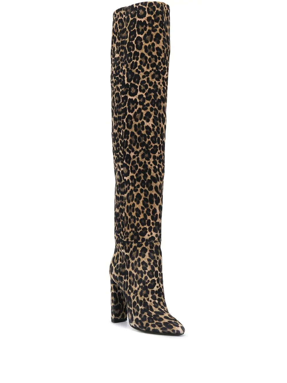 76 leopard-print over-the-knee boots - 2