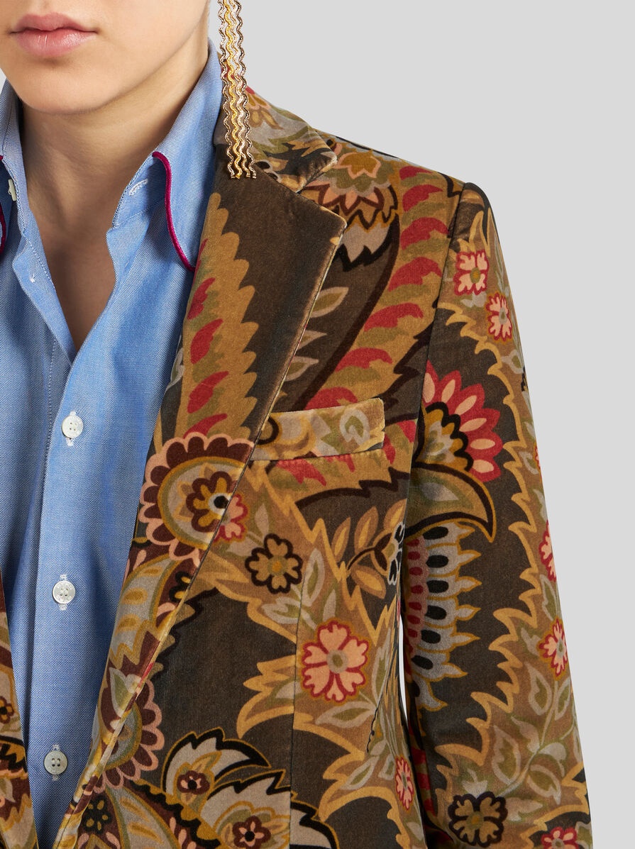 PRINTED VELVET JACKET - 3