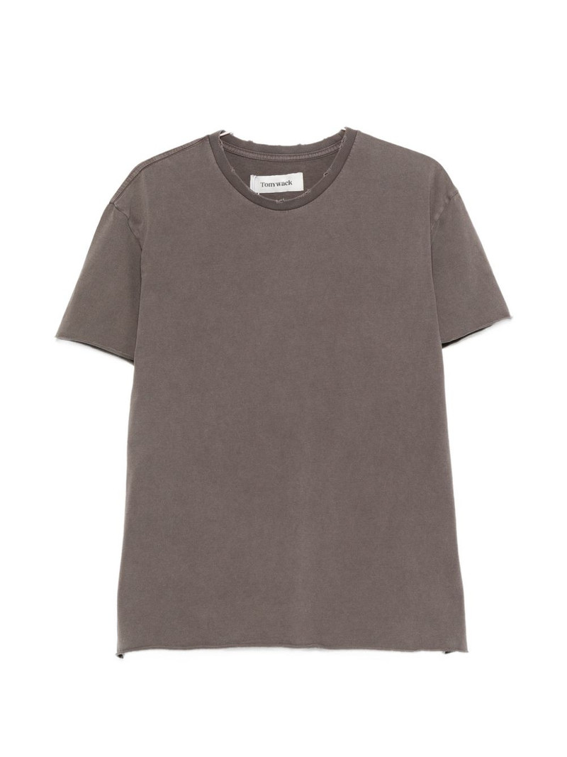 faded brown raw T-shirt 1
