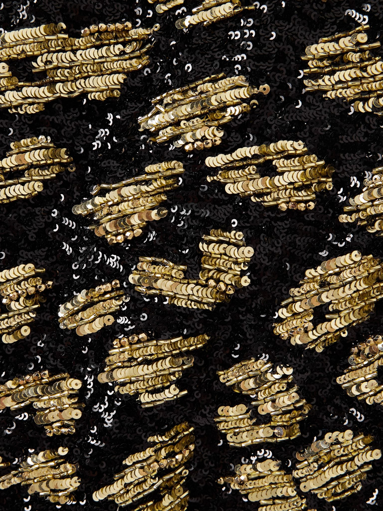 Bead-embellished sequined satin mini dress Leopard print - 4