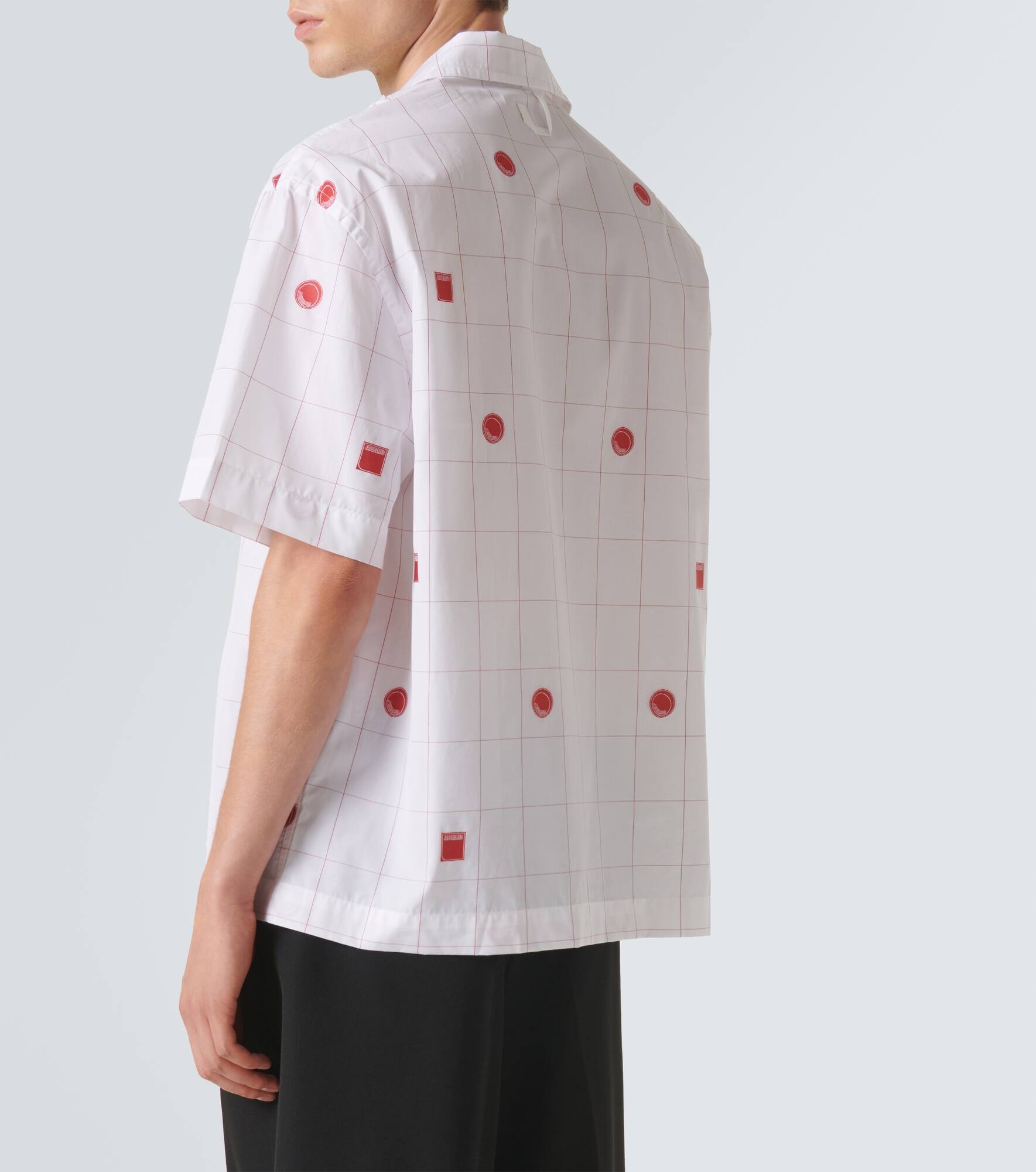 Checked cotton jacquard bowling shirt - 4