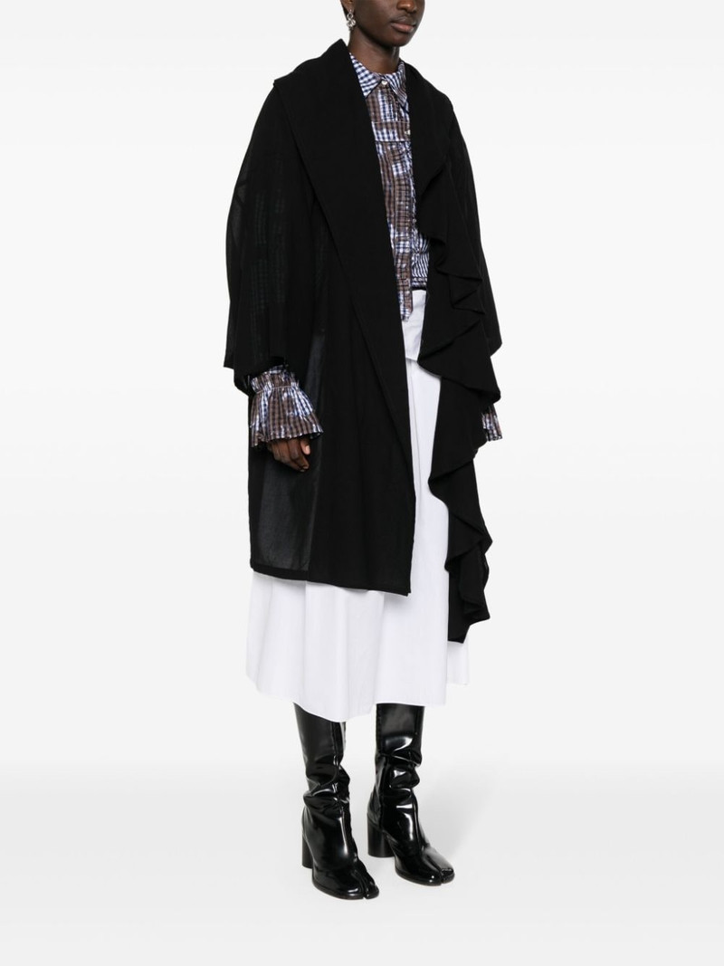 textured draped midi coat 3