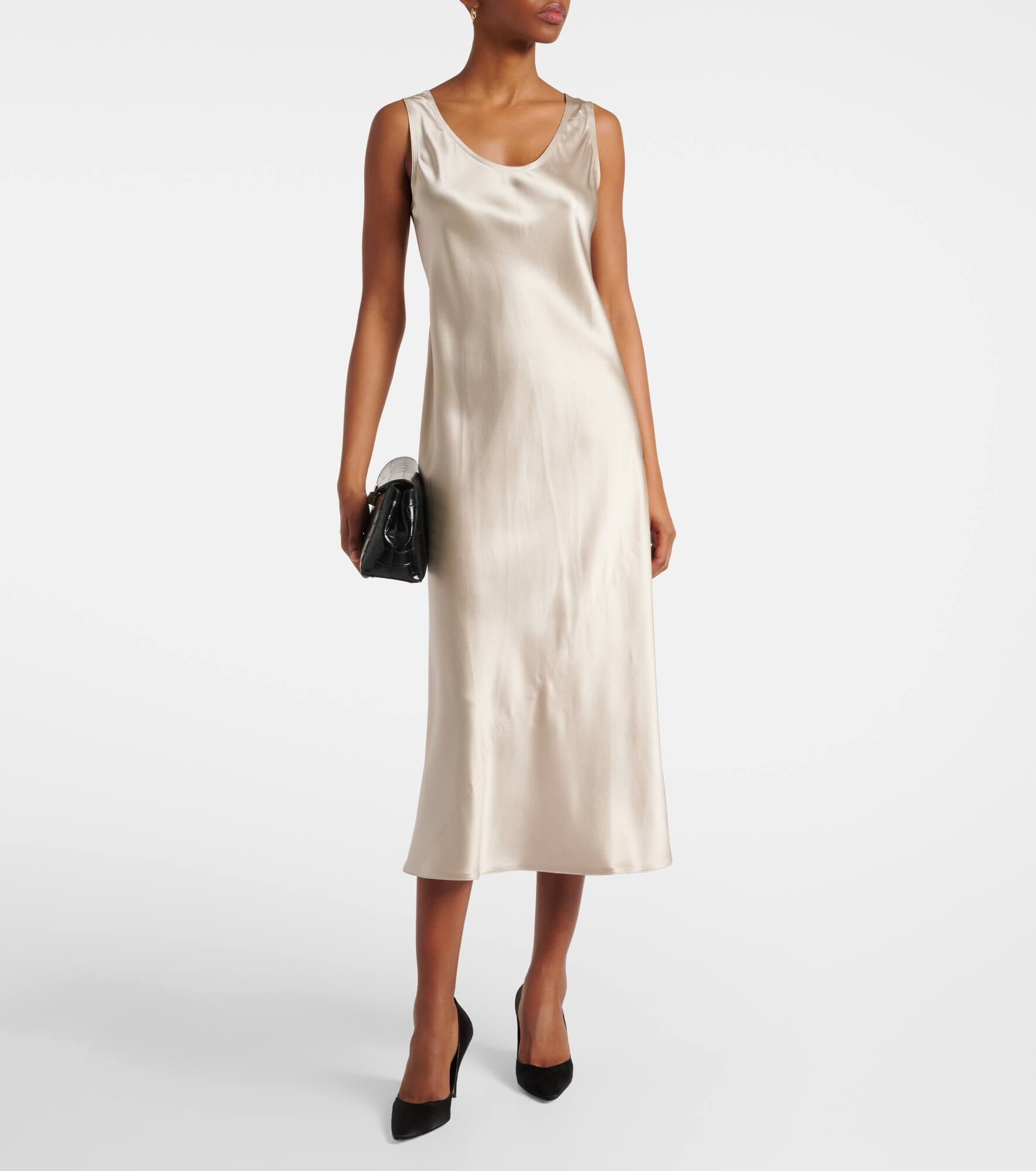 Banjo silk satin midi dress - 5