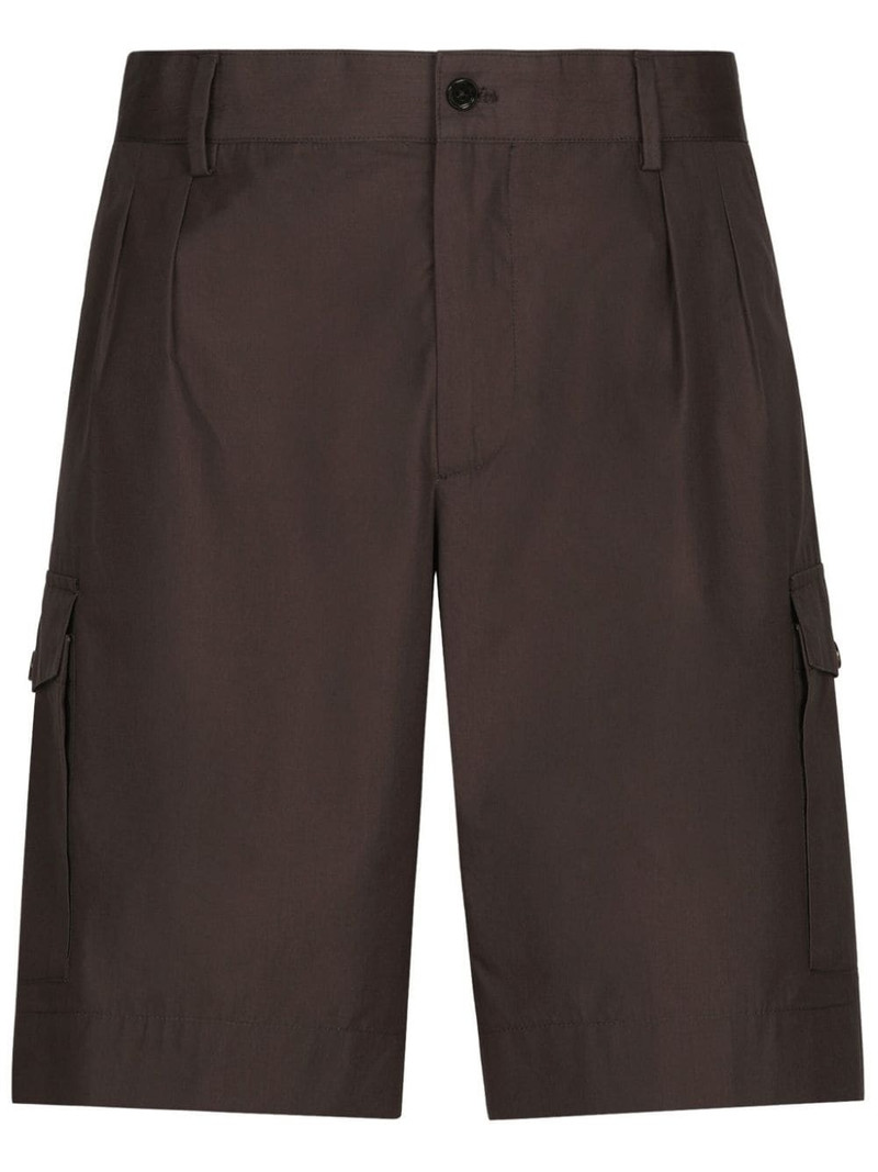 straight-leg cotton cargo shorts 1