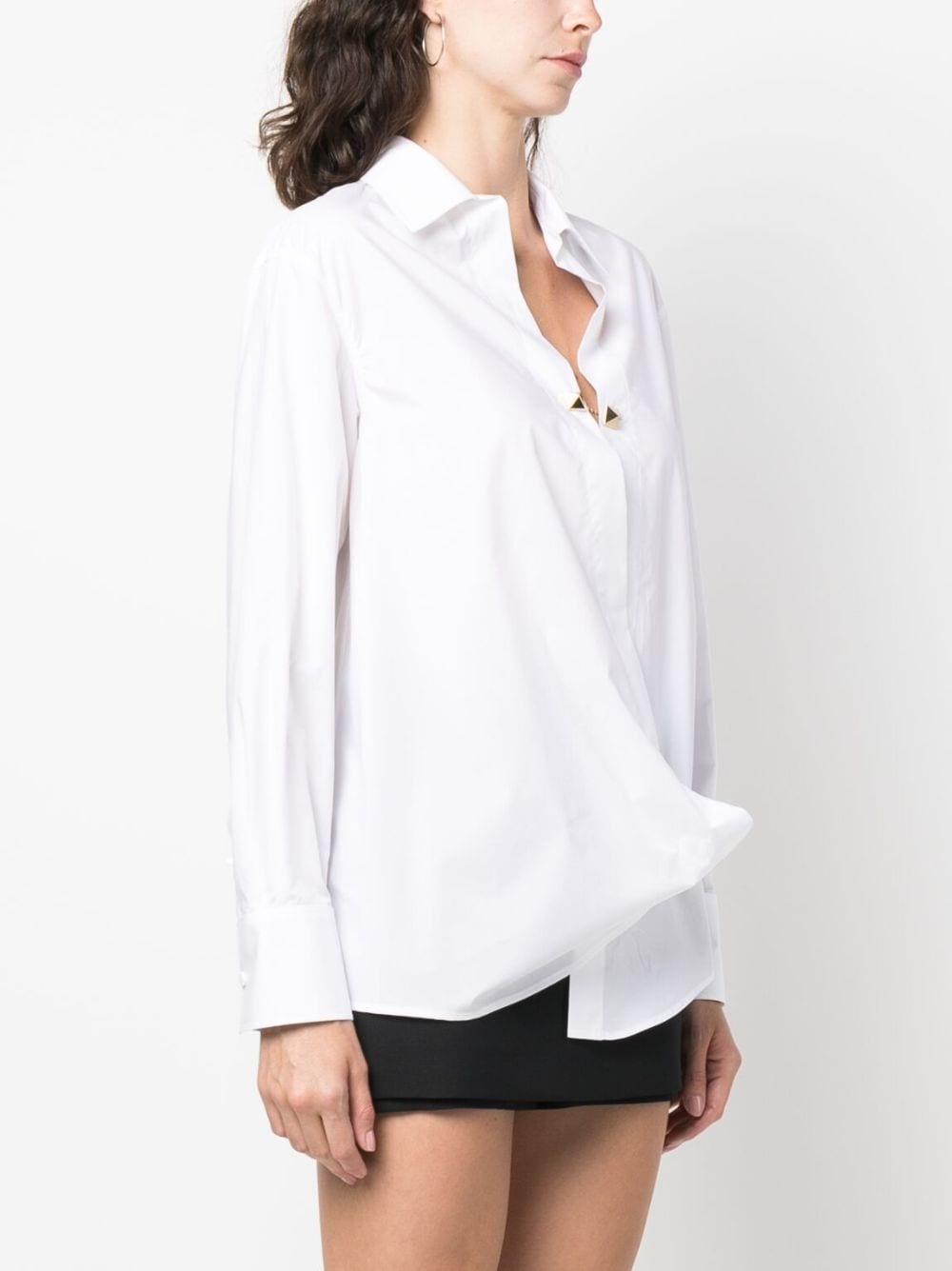 Rockstud-embellished cotton shirt - 3