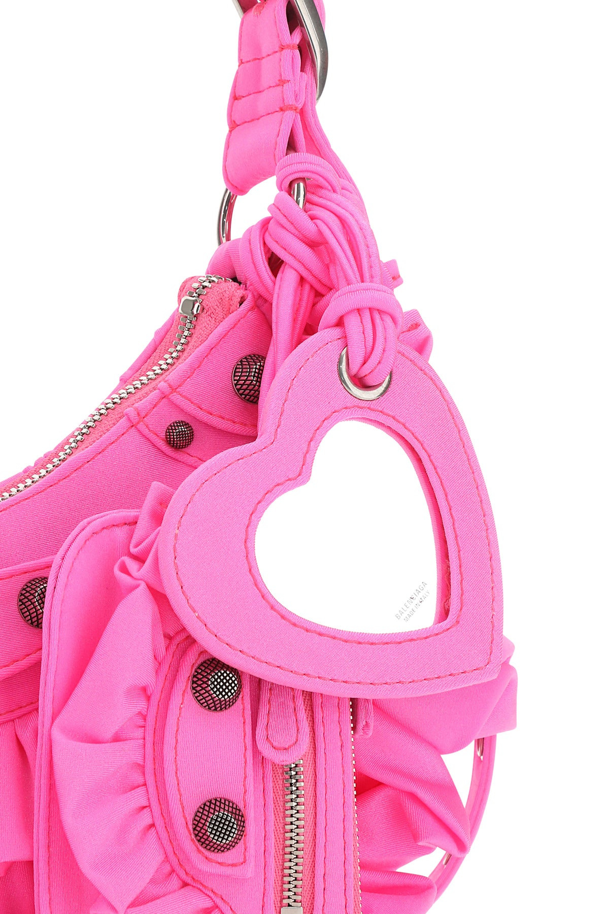 Fluo pink fabric Le Cagole XS shoulder bag - 4