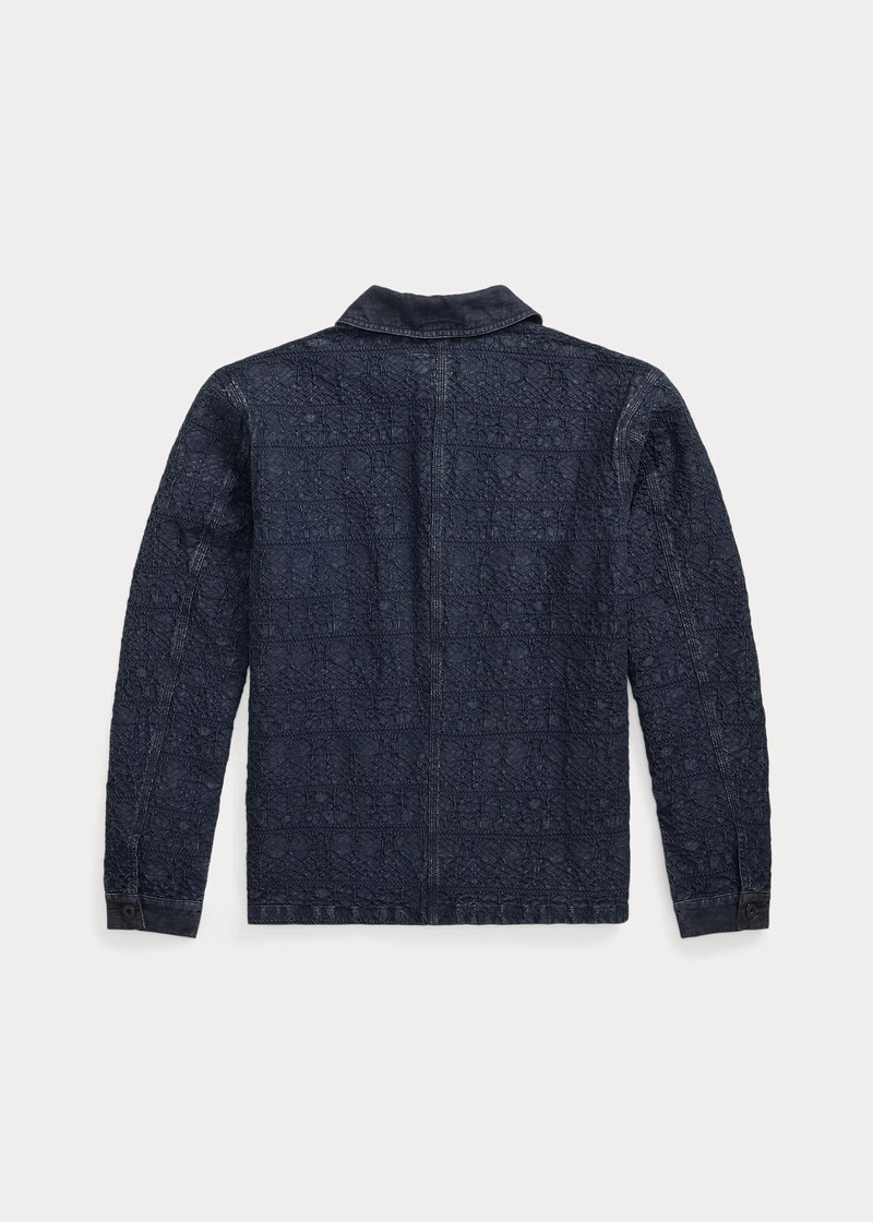 RRL by Ralph Lauren Indigo Jacquard Deck Overshirt outlook
