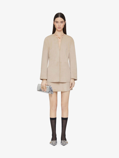 Givenchy WRAP MINI SKIRT IN SUEDE WITH 4G DETAIL outlook