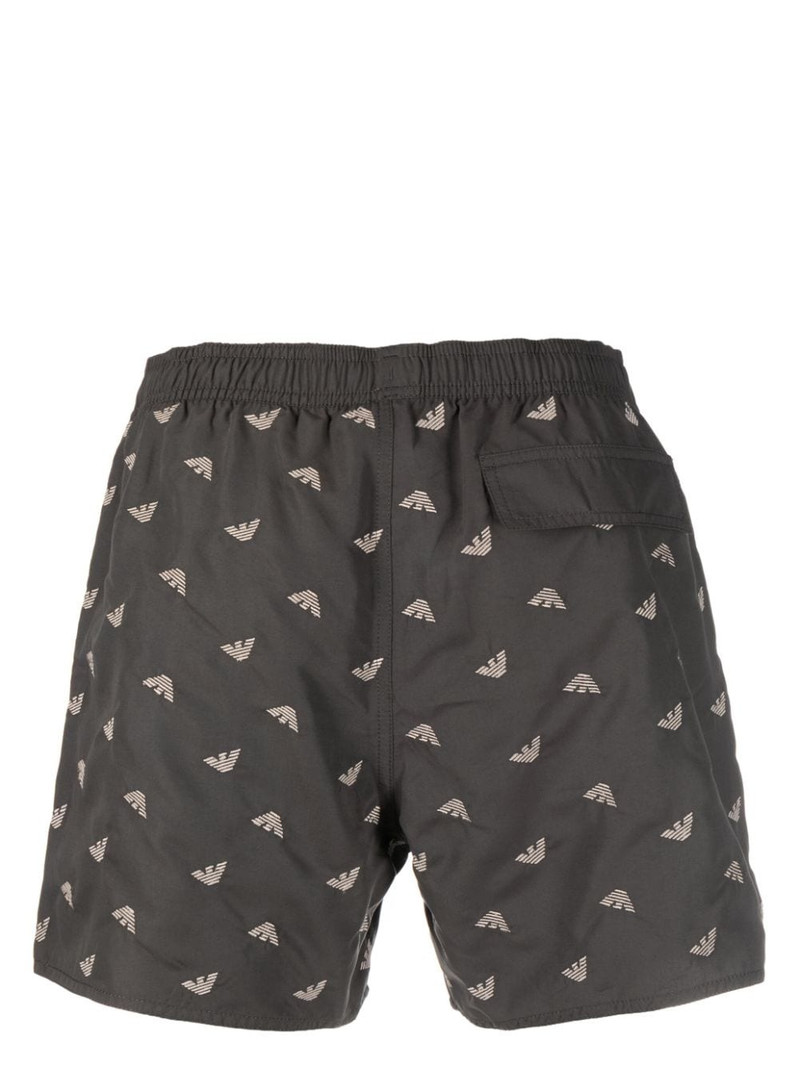 EMPORIO ARMANI logo-print elastic-waisted swim shorts outlook