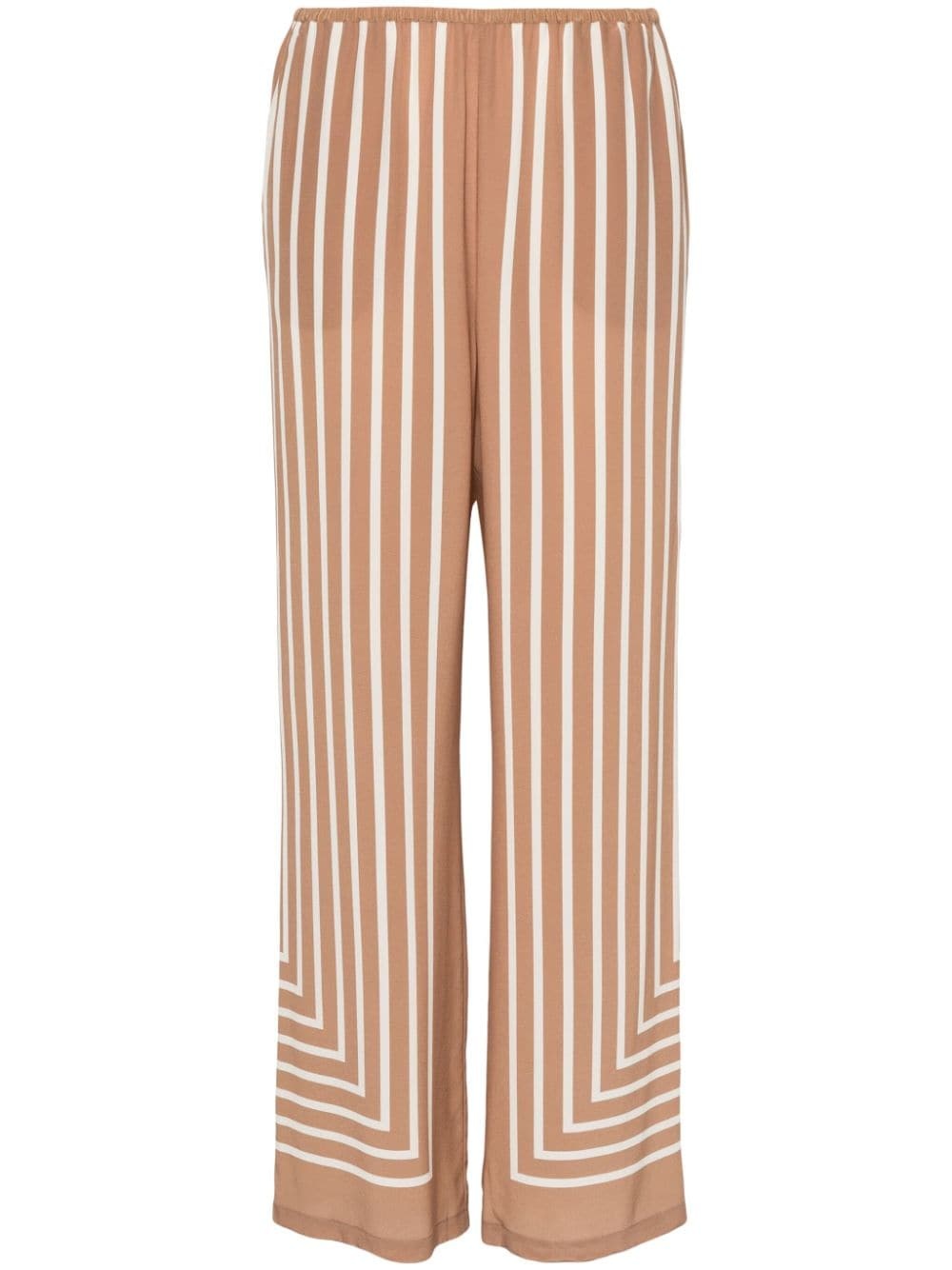 geometric-print silk palazzo pants - 1