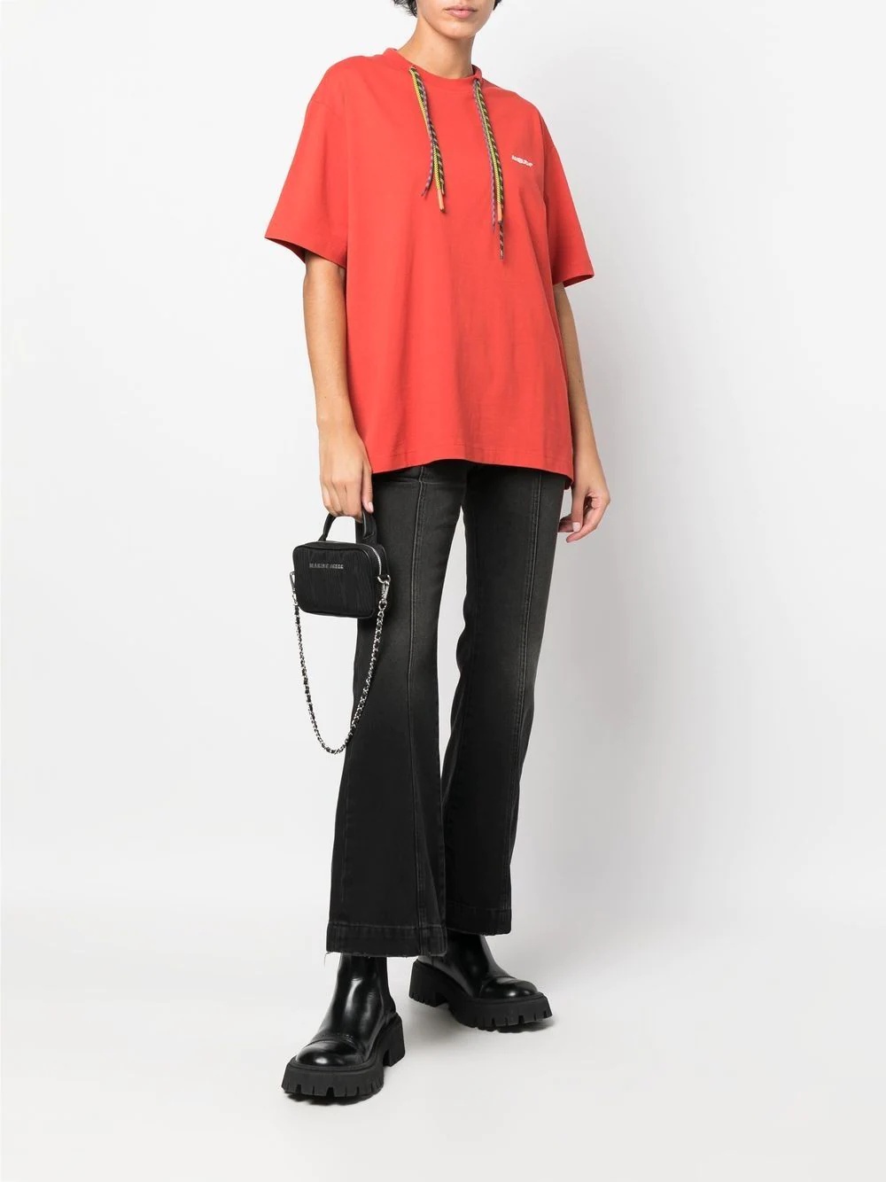 multi-cord logo-print T-shirt - 2