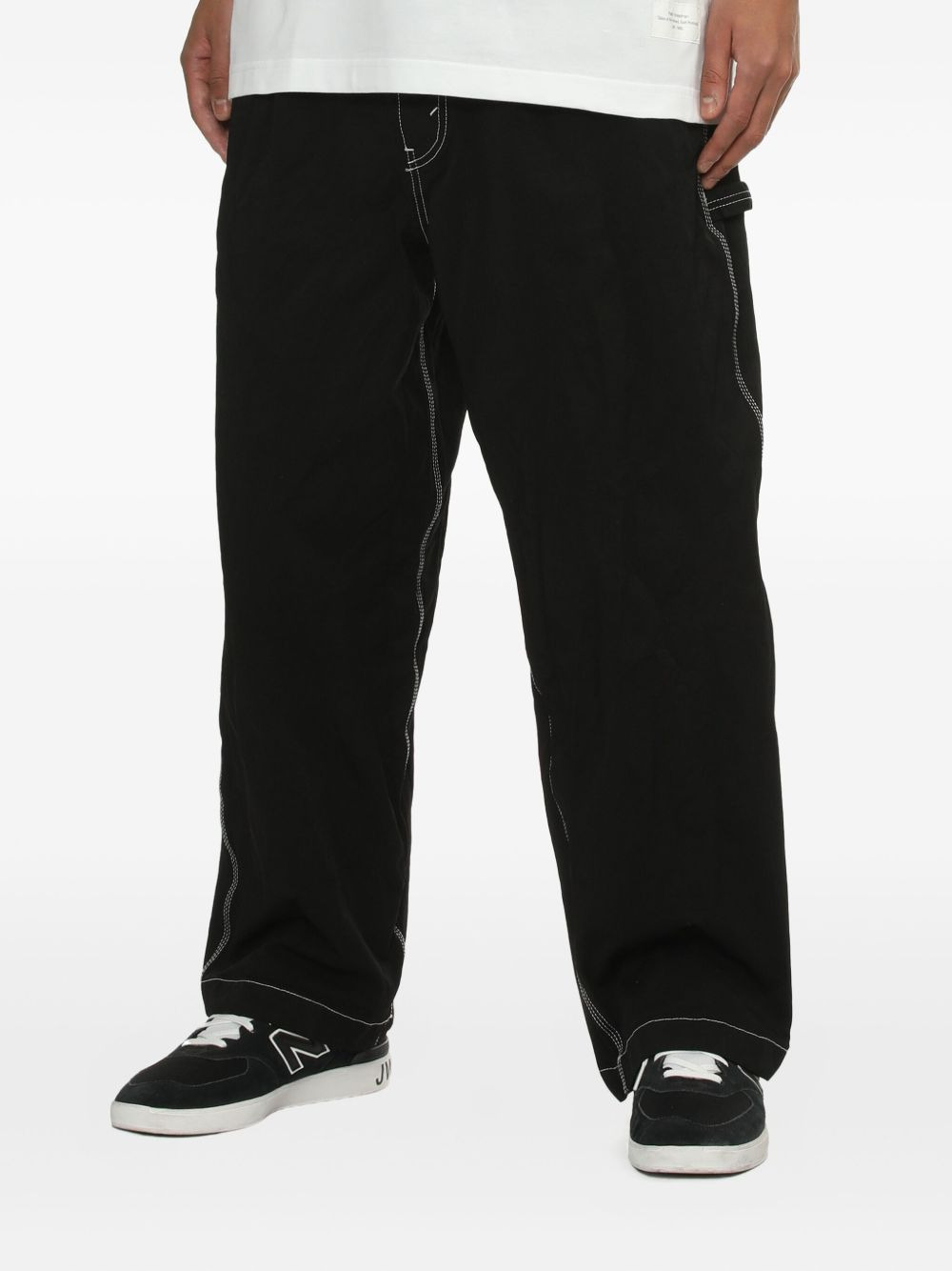 contrast-stitching trousers - 3