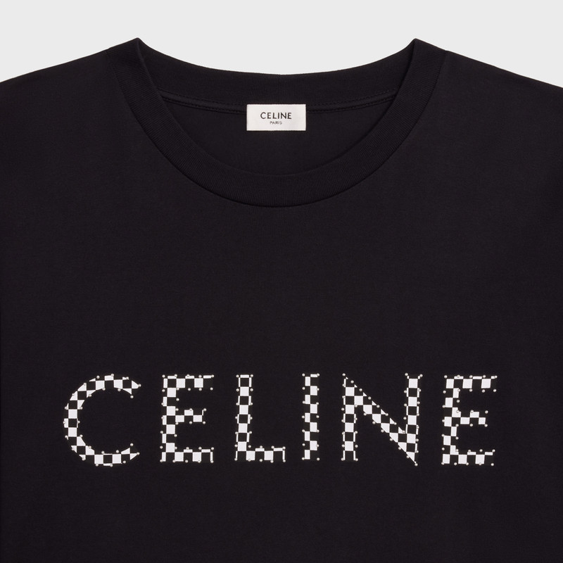 CELINE LOOSE T-SHIRT IN COTTON JERSEY WITH STUDS 3