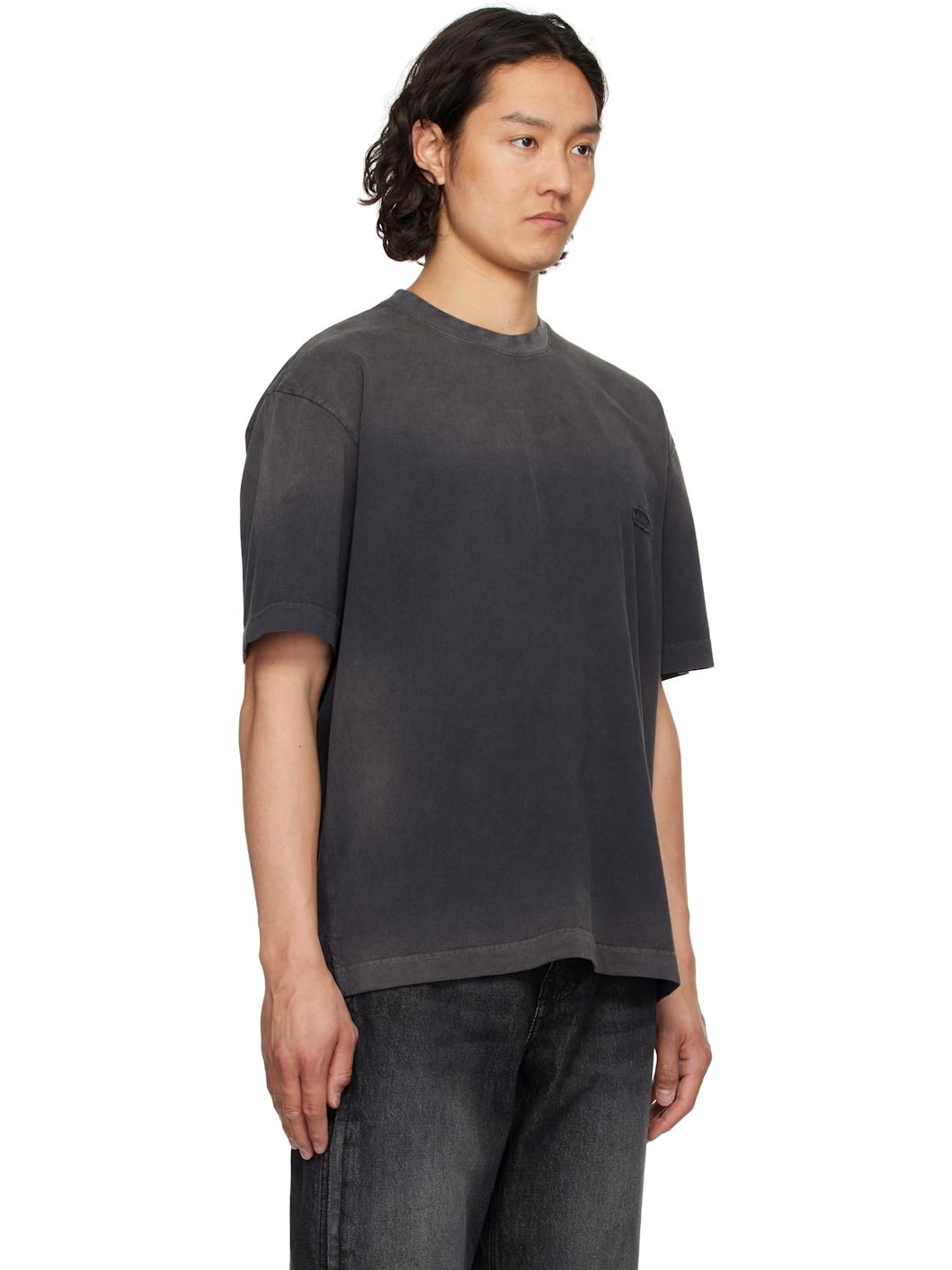 Black Dyeing Back Logo T-shirt - 2