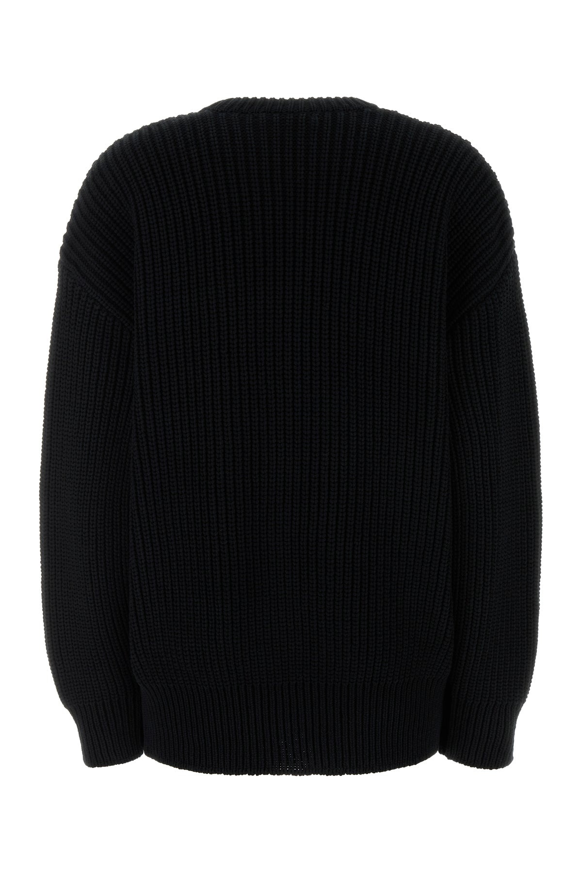 Black cotton oversize sweater - 2