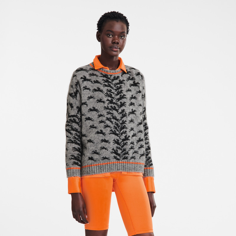 Longchamp Round collar jumper Grey - Knit outlook