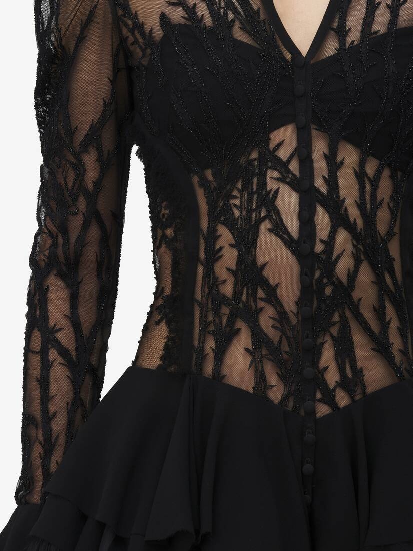 Hawthorn Embroidery Mini Dress - 5