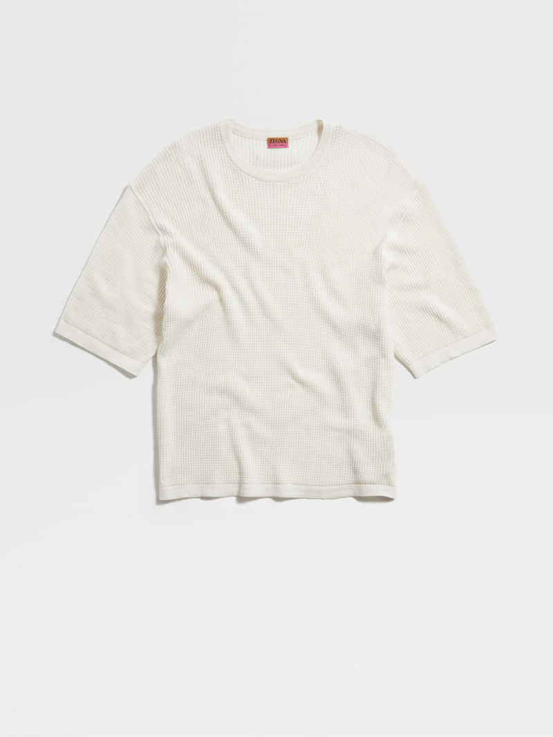 ZEGNA X THE ELDER STATESMAN COTTON AND CASHMERE T-SHIRT 1