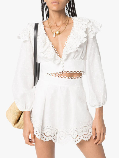 Zimmermann  Bellitude ruffled cropped blouse outlook