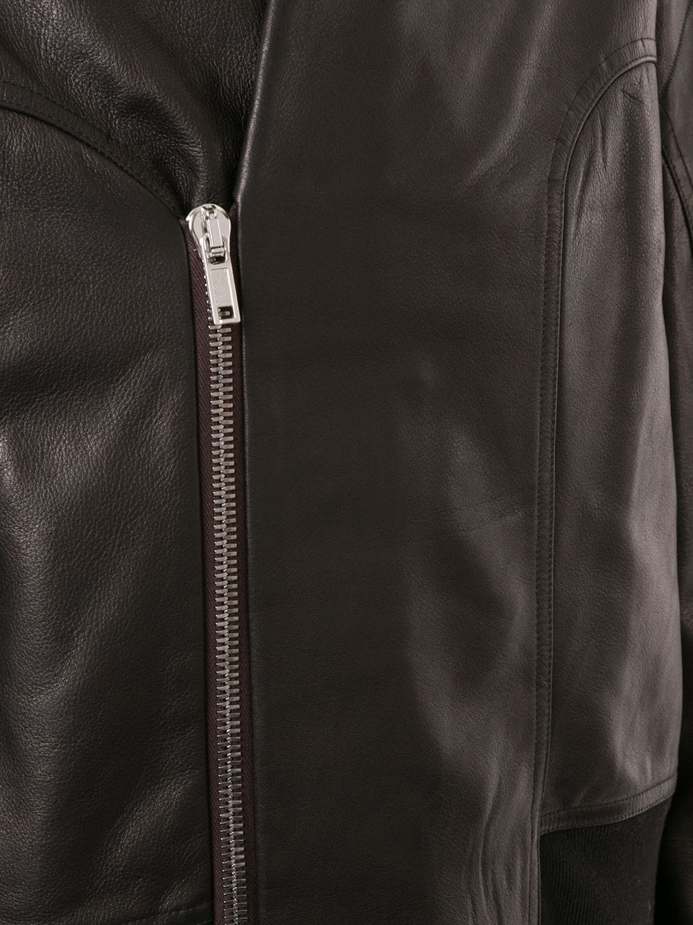 wide-sleeve leather jacket - 5