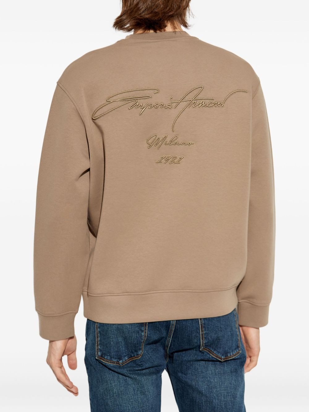 logo-embroidered sweatshirt - 4