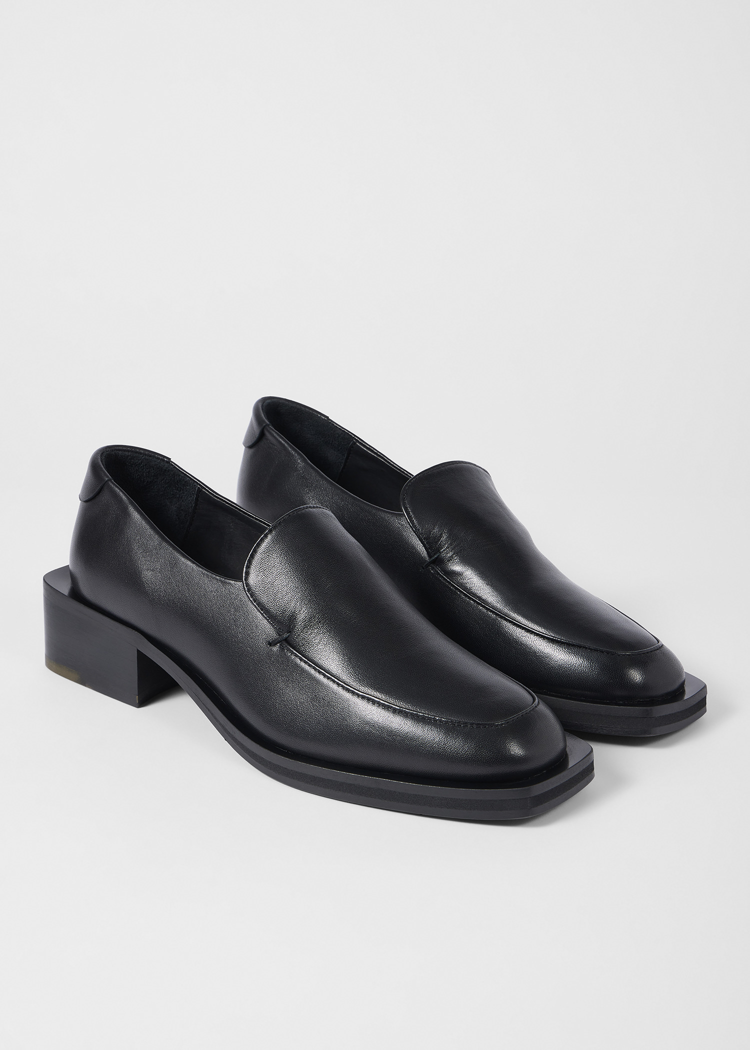 Women's Black 'Tavira' Block Heel Loafers - 4