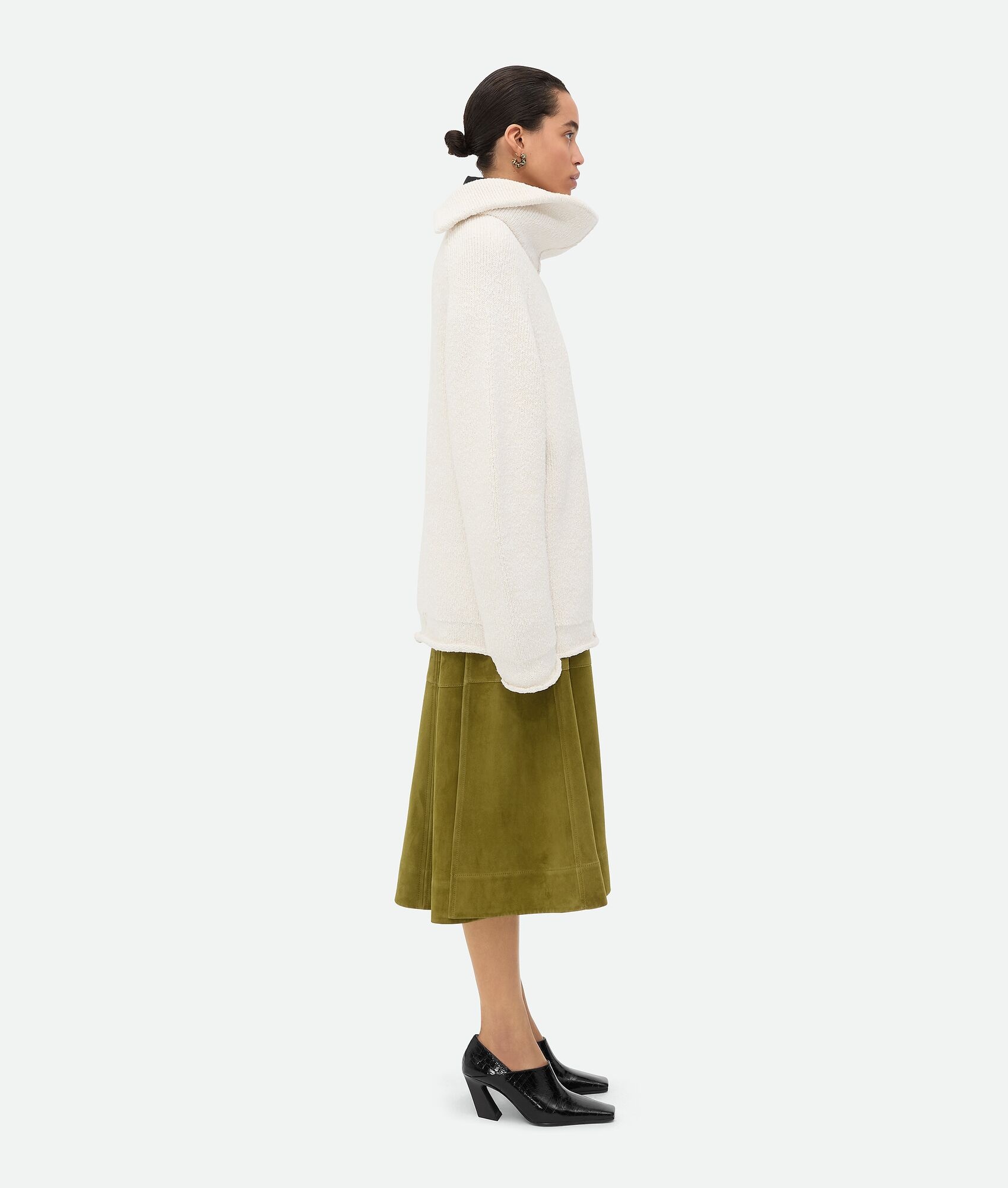 Compact Cotton High Neck Jumper - 4