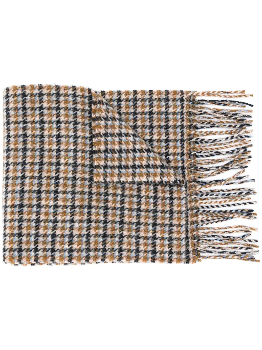 houndstooth print scarf  - 1