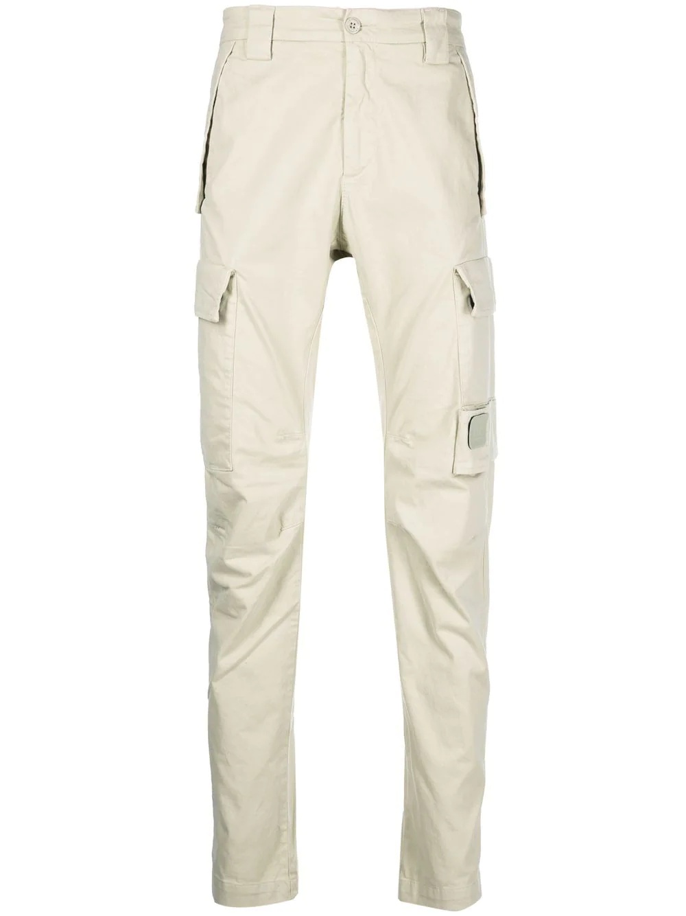 logo-patch cargo trousers - 1