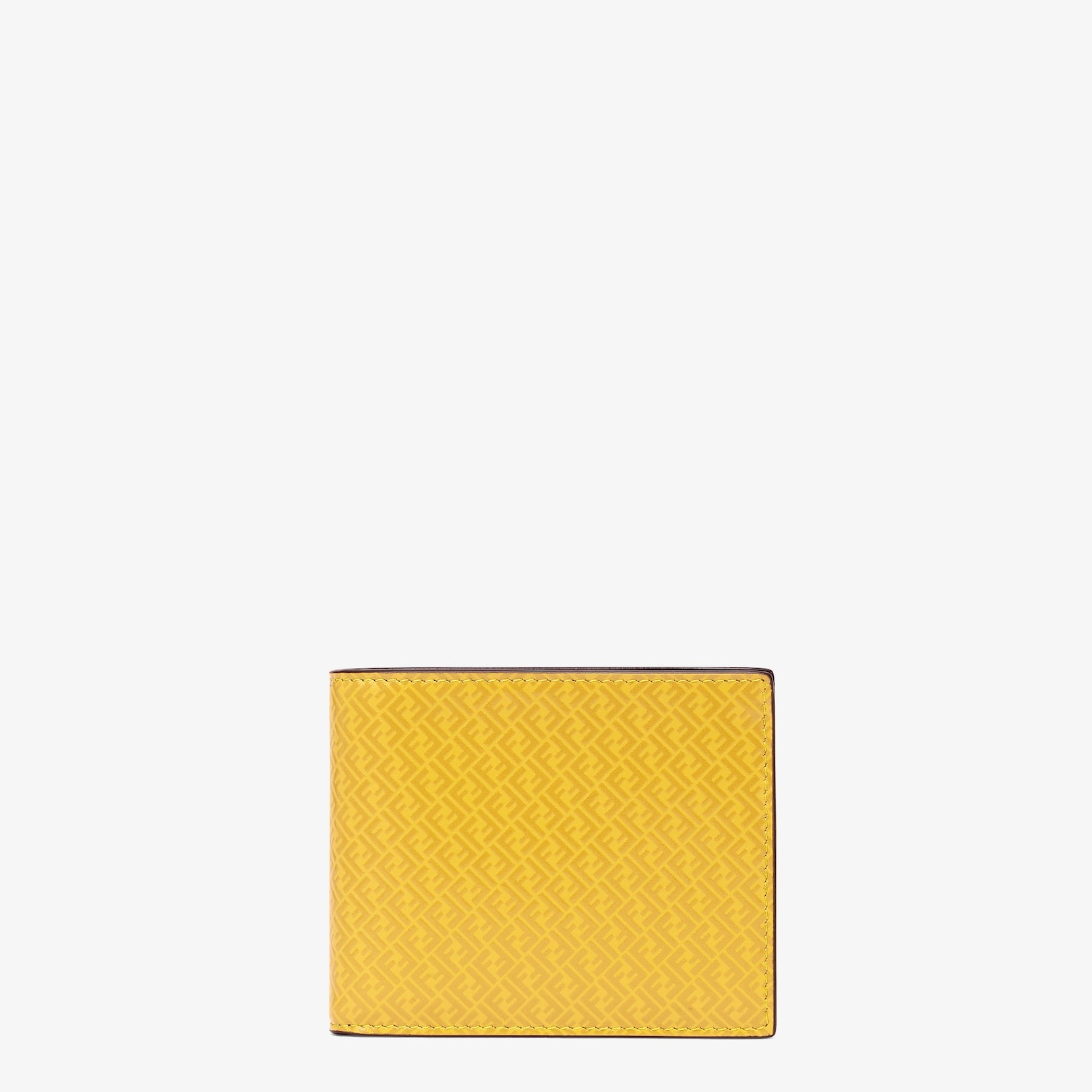 Yellow leather bi-fold wallet - 1