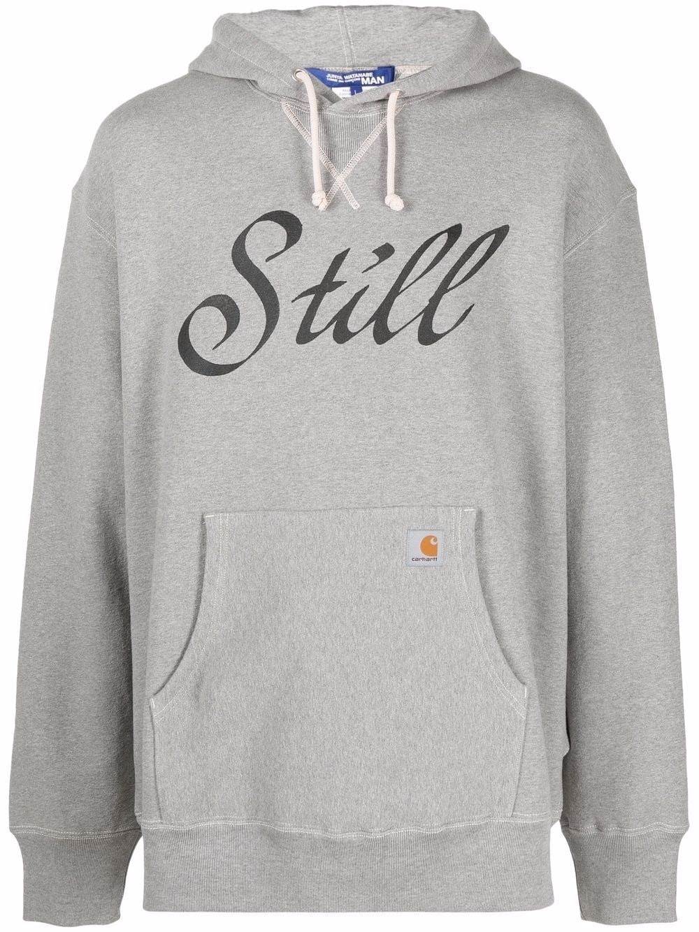 slogan-print hoodie - 1