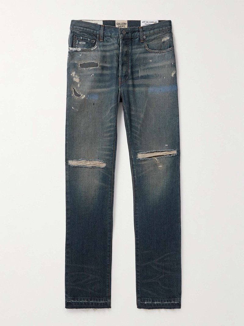 Starr 5001 Straight-Leg Paint-Splattered Distressed Jeans 1