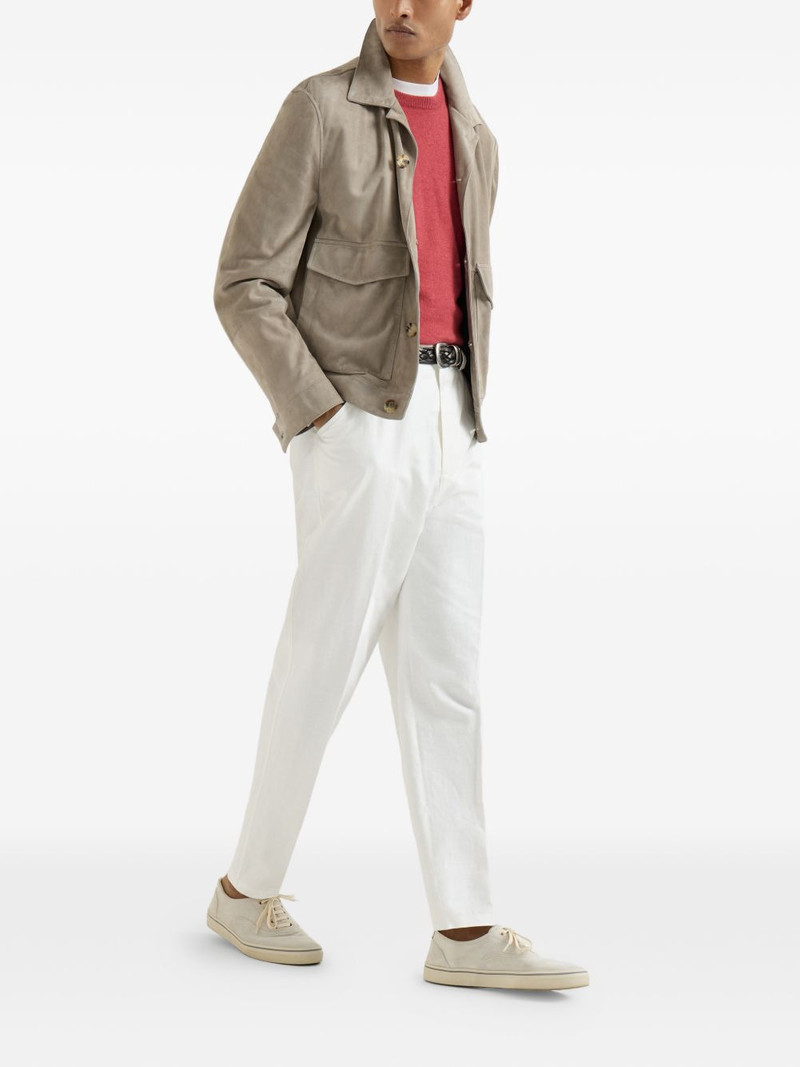 Brunello Cucinelli ribbed crew-neck sweater outlook