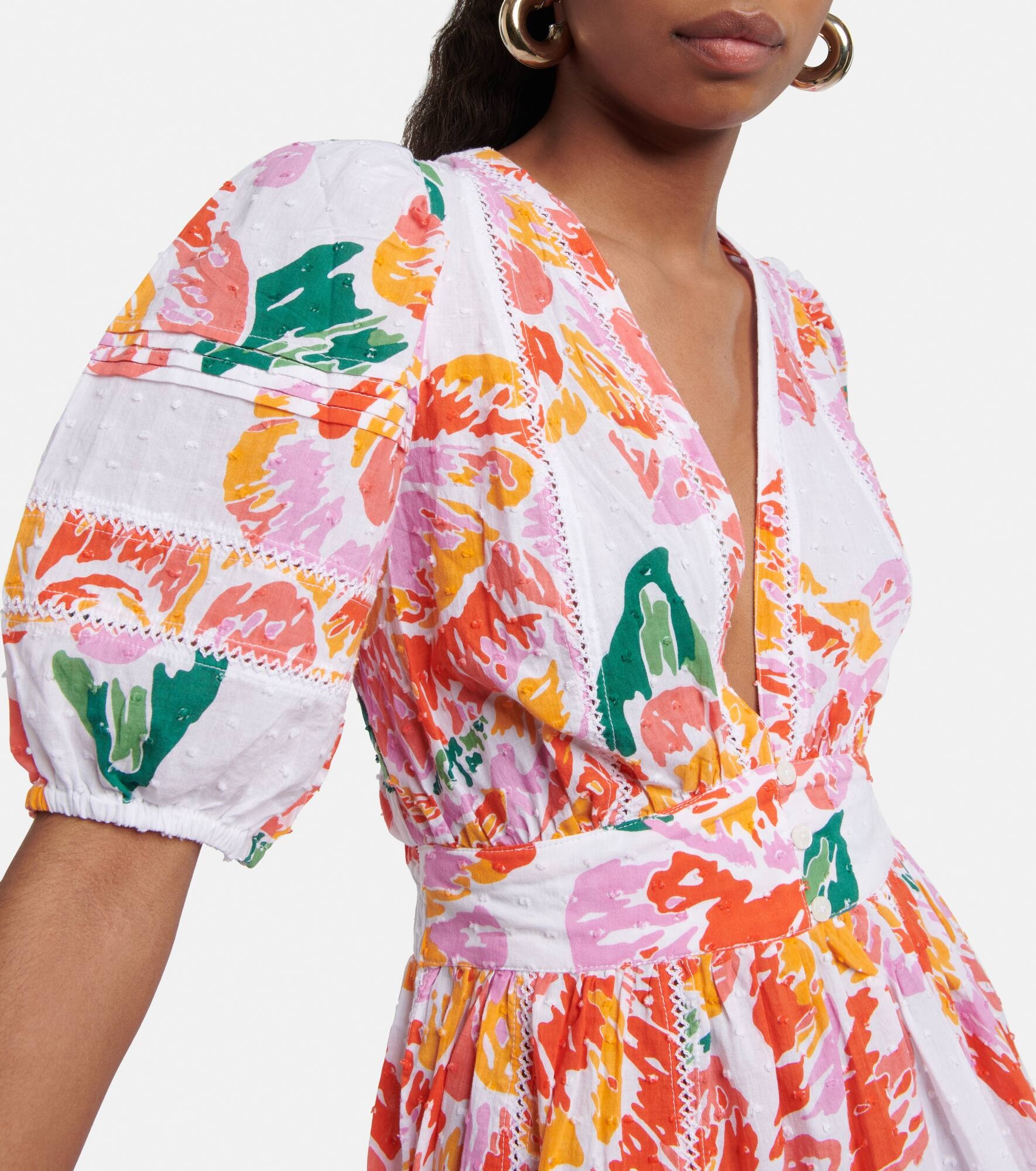 Reina printed cotton minidress - 4